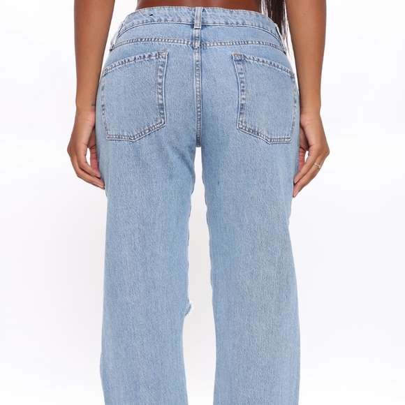 Go All Cut Out Slouch Fit Jeans - Light Blue Wash - Picture 2 of 6